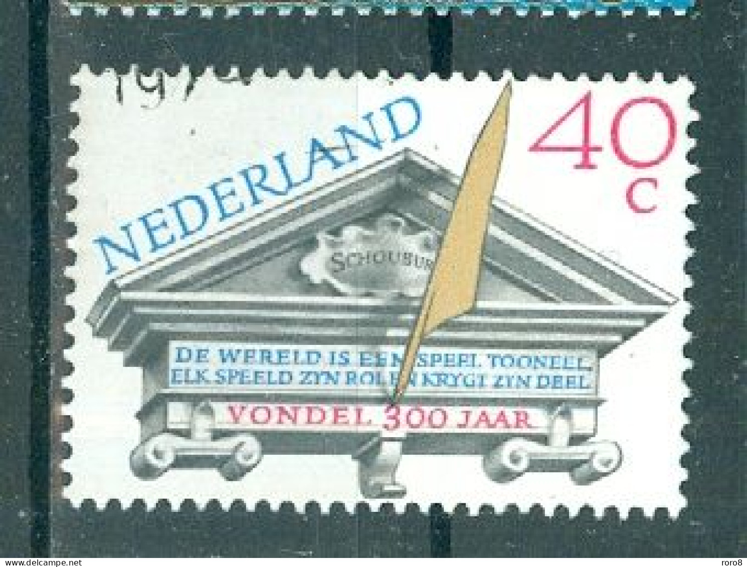 PAYS-BAS - N°1116 Oblitéré - 300°anniversaire De La Mort Du Poète Joost Van Den Vondel Et Du Peintre Jan Steen. - Used Stamps