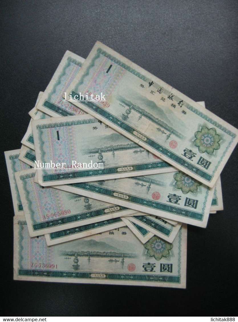 CHINA CHINESE EXCHANGE 1979  1 Yuan $1  BANKNOTE €1.5 /pc  USED  CONDITION - Chine