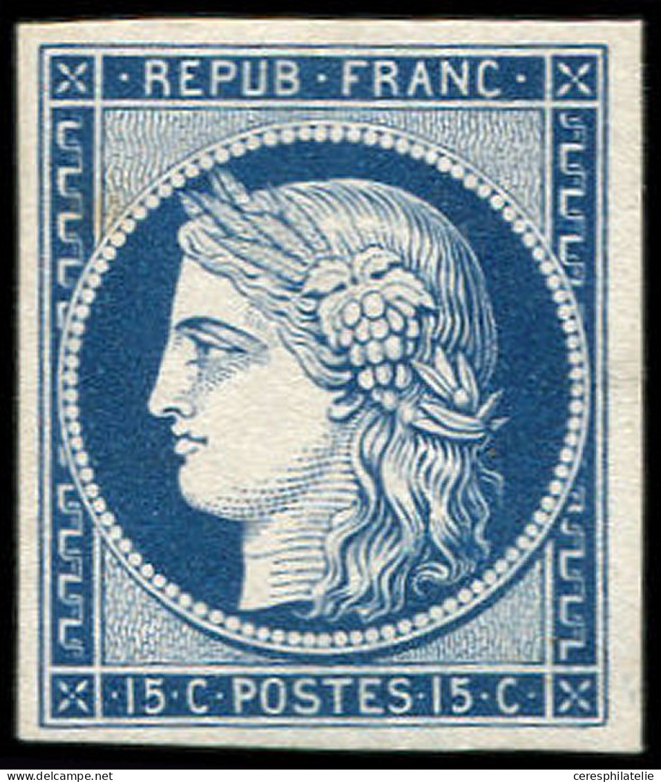 (*) ESSAIS -  2 : 15c. Bleu, Papier Carton, TB - Autres & Non Classés