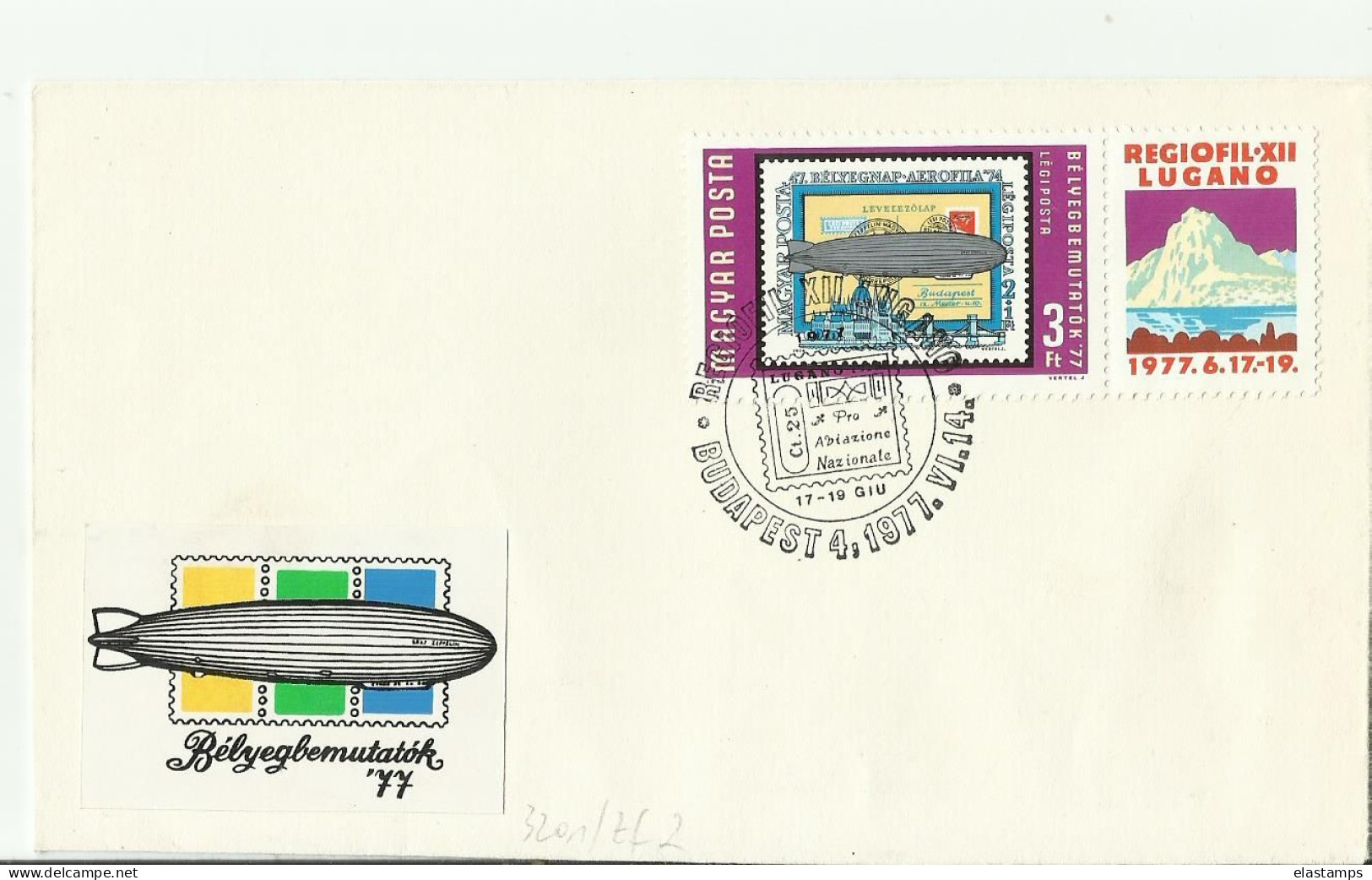 ZEPPELIN UNGARY FDC 1977 - FDC