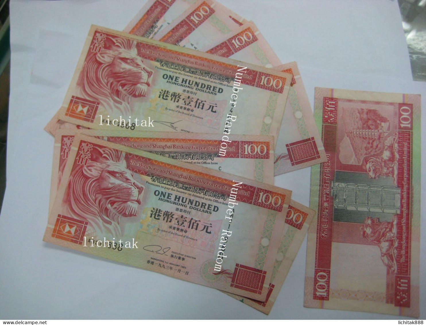 Hong Kong 1993 - 2002 Hong Kong Bank HSBC $100 Used CONDITION Number Random - Hongkong