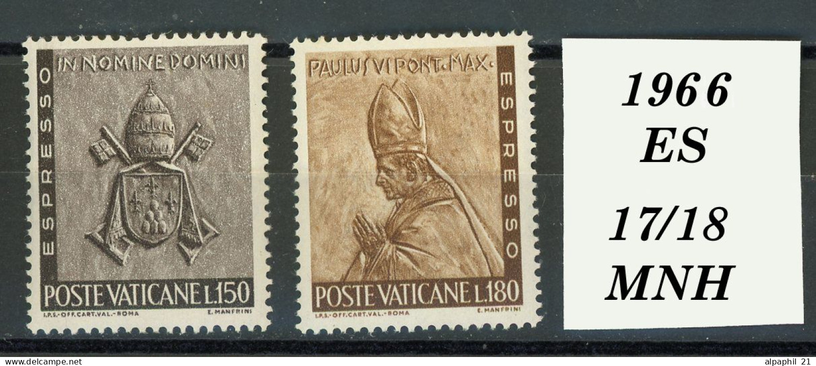 Città Del Vaticano: Paul VI, 1966 - Ongebruikt
