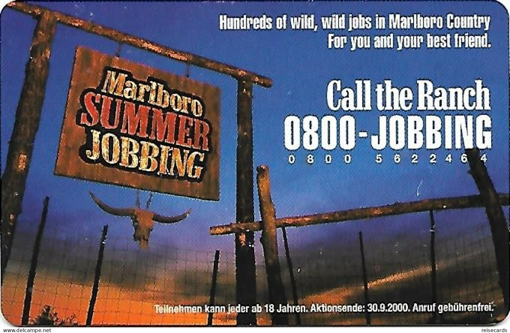 Germany: Prepaid Marlboro Summer Jobbing - GSM, Voorafbetaald & Herlaadbare Kaarten