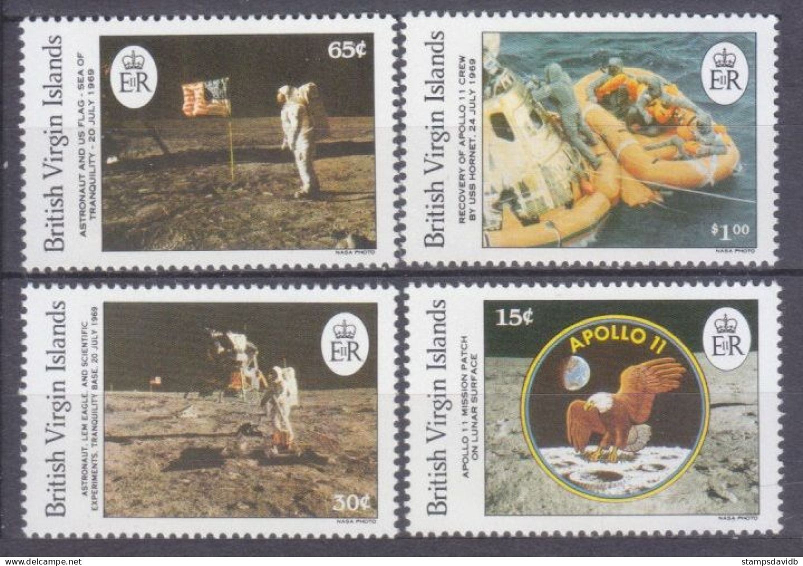 1989 British Virgin Islands 657-660 20 Years Of Apollo 11 Moon Landing 11,00 € - Sud America
