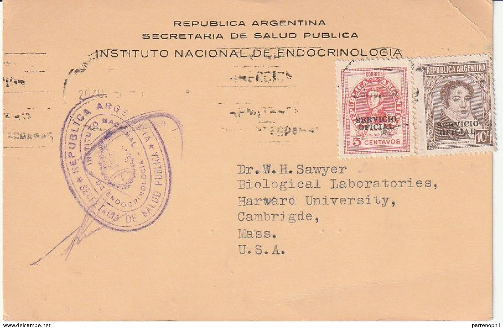 Republica Argentina Argentinien 1952 -  Postgeschichte - Storia Postale - Histoire Postale - Covers & Documents
