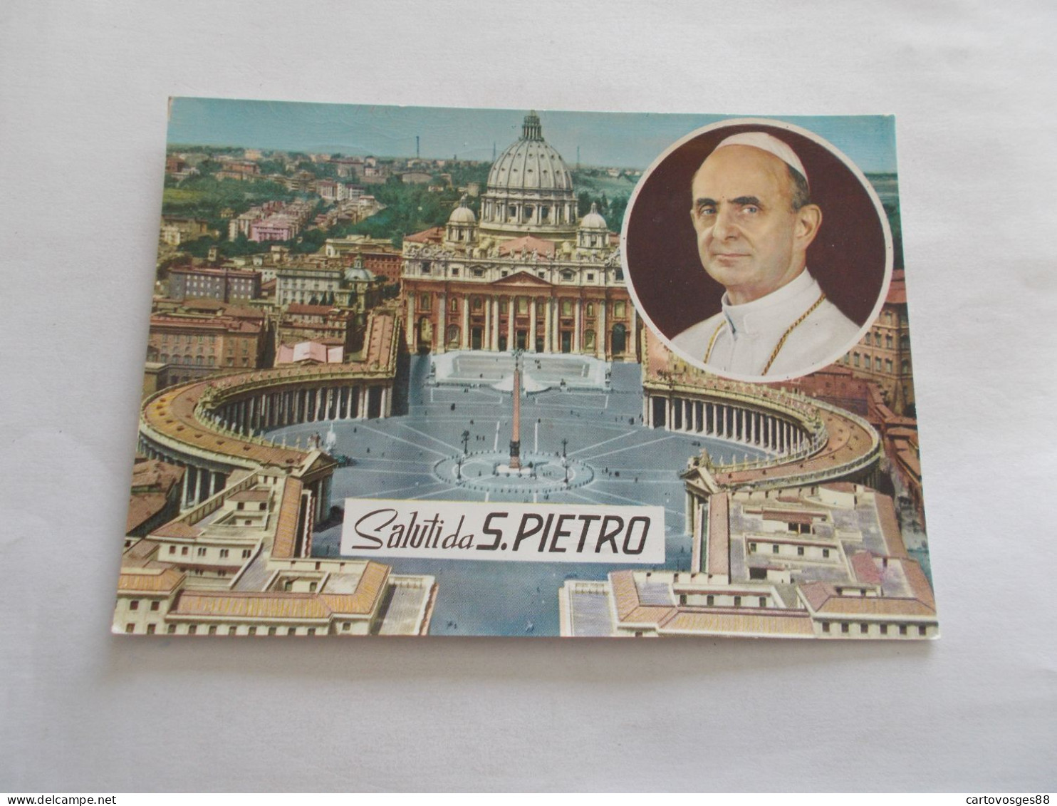 ROMA ROME ( ITALIA ITALIE ITALY )  SALUTI DA SAN PIETRO  PIAZZA  VISTA GENERAL  AVEC LE PAPE 1965 - San Pietro