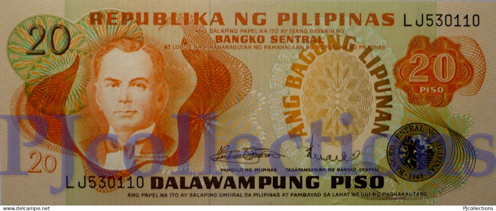 PHILIPPINES 20 PESOS 1978 PICK 162a AU- - Filippijnen