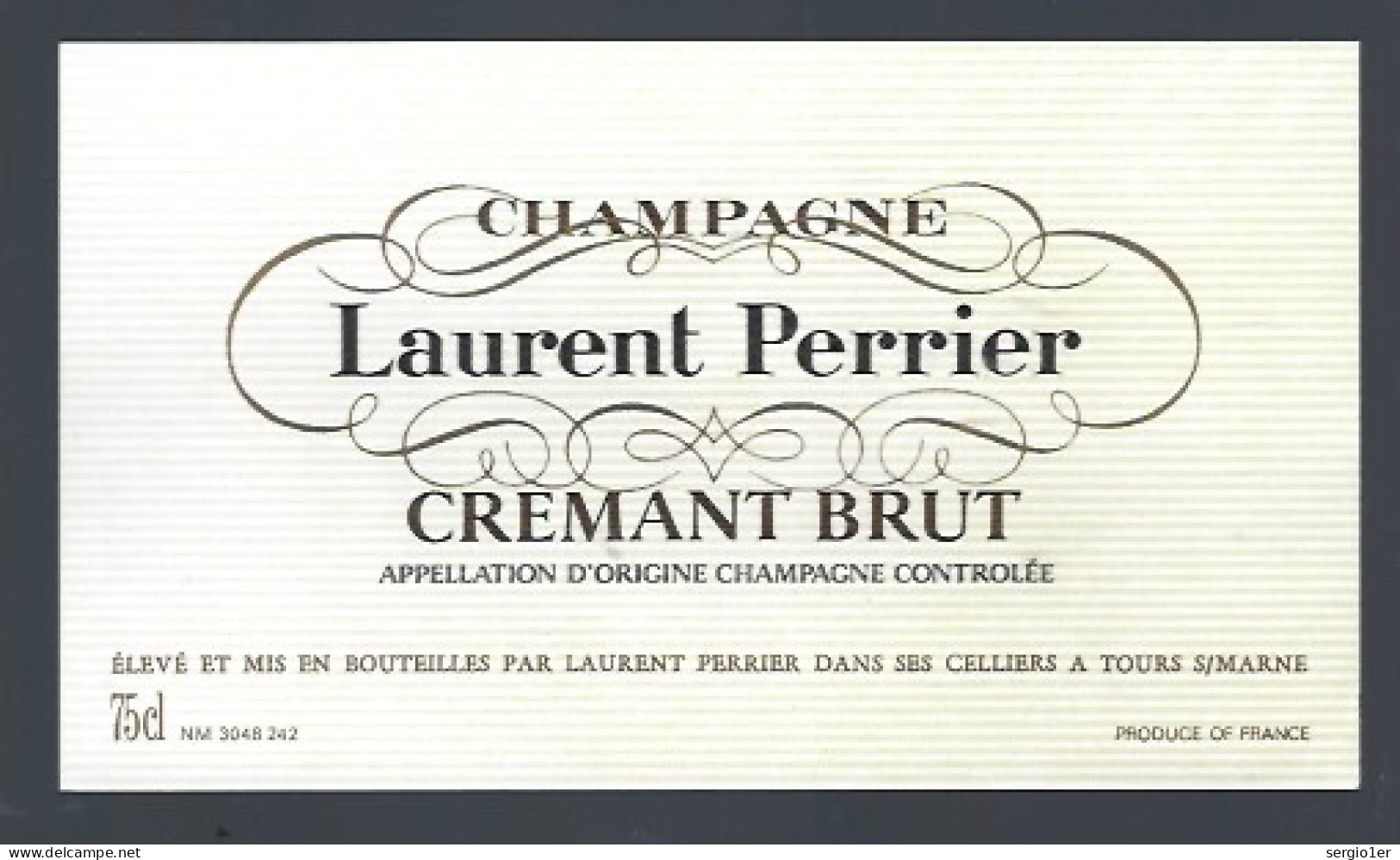 Etiquette Champagne Crémant Brut Laurent Perrier Tours Sur Marne  Marne 51 - Champan