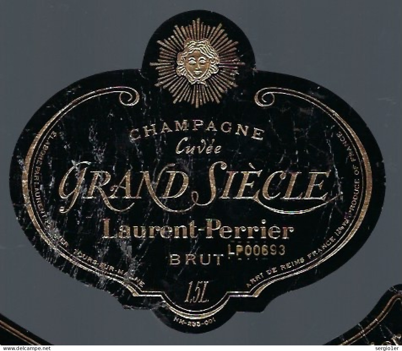 Etiquette Champagne  Brut La Cuvée Grand Siècle LP00693 Laurent Perrier Tours Sur Marne  Marne 51 Avec Sa Collerette - Champagner