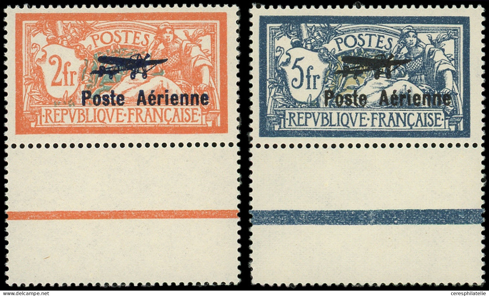 ** POSTE AERIENNE - 1/2 2f. Et 5f, Salon De Marseille, Bdf Et Très Bien Centrés, TTB - 1927-1959 Nuovi