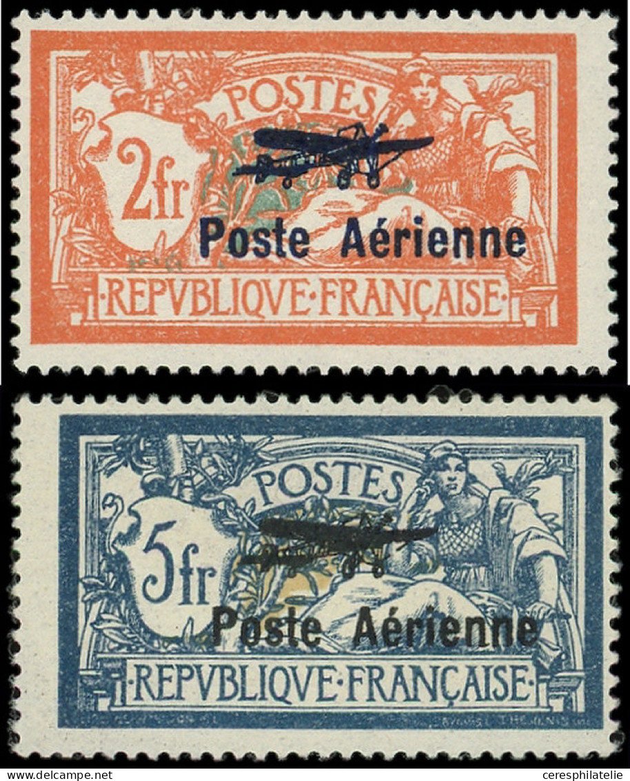 ** POSTE AERIENNE - 1/2 2f. Et 5f, TB - 1927-1959 Nuevos