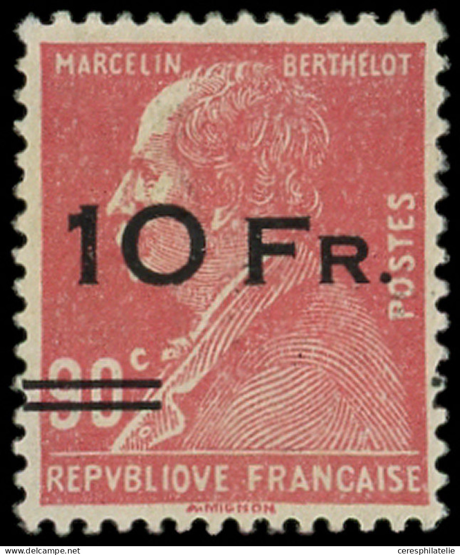 * POSTE AERIENNE - 3   10Fr. Sur 90c. Rouge, Berthelot, ILE De FRANCE, Très Bien Centré, TTB - 1927-1959 Ungebraucht