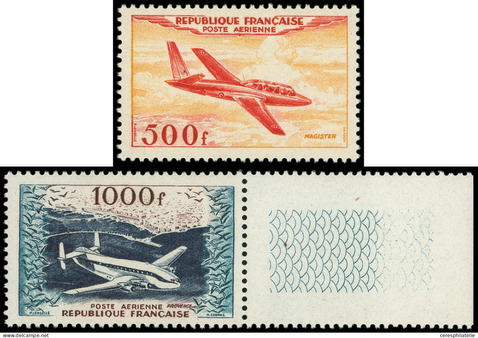 ** POSTE AERIENNE - 32 Et 33, 500f. Et 1000f., TB - 1927-1959 Nuovi