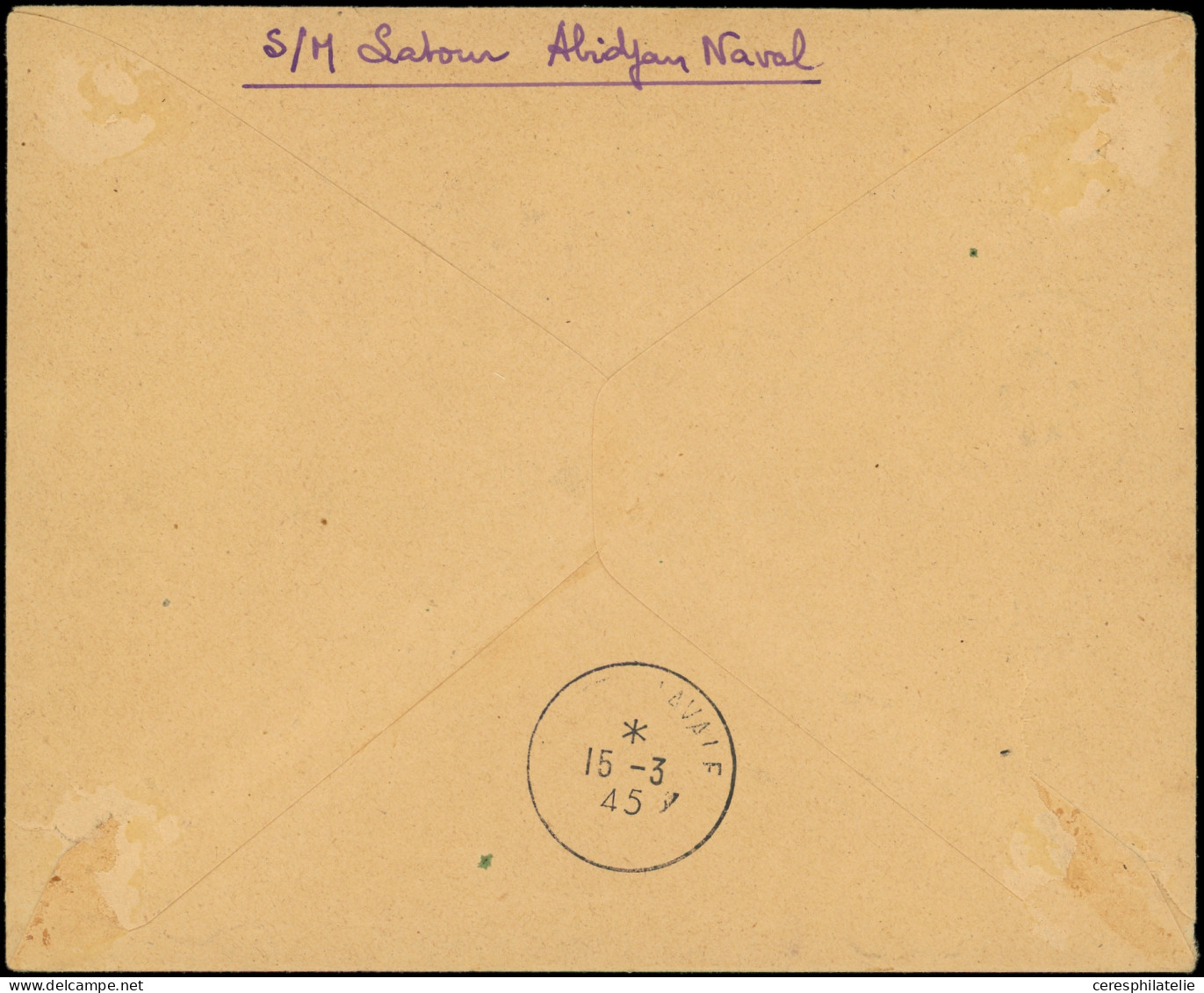 Let Poste Aérienne Militaire -  Etats-Unis N°376 Surch. RF Algérie, N°165, 173 Et 181 Obl. POSTE NAVALE 21/2/45 S. Env., - Military Airmail