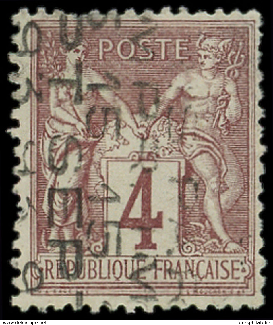 (*) PREOBLITERES - 14  Sage,  4c. Lilas-brun, 15 SEPT, Surch. Verticale, 1 D.c. Sinon TB. S - 1893-1947