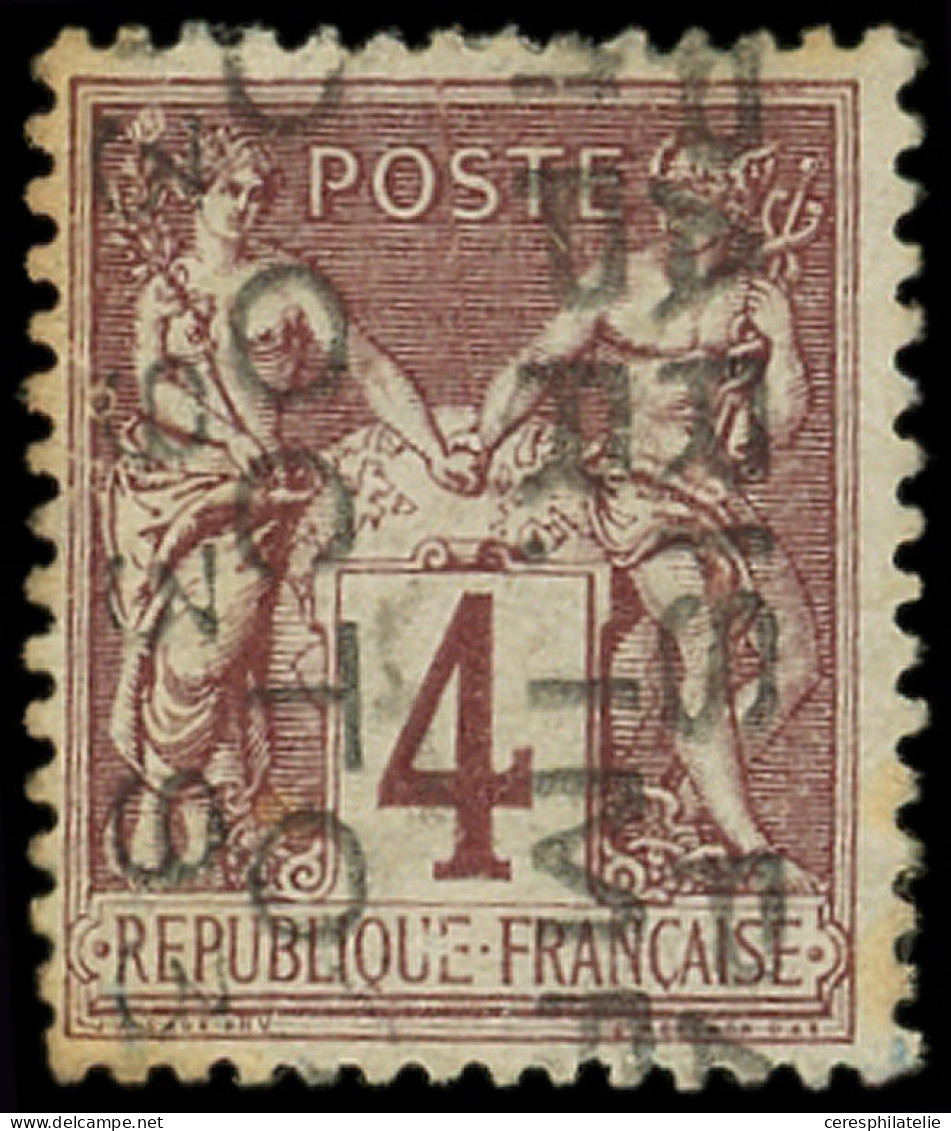 (*) PREOBLITERES - 14a Sage,  4c. Lilas-brun, Surch. Verticale OCTO Sans Quantième, TTB. S - 1893-1947