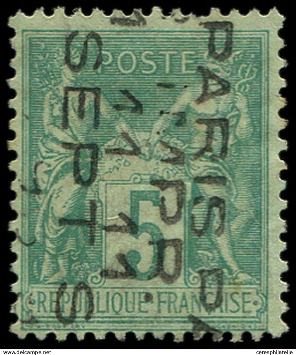 (*) PREOBLITERES - 15  Sage,  5c. Vert, Surcharge Verticale 11 SEPT, Une Dc, TB - 1893-1947