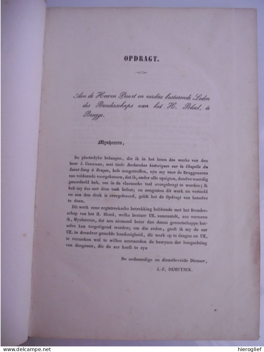 Geschiedkundige Navorschingen Omtrent De Kapel Van Het H. Bloed Te Brugge - J.J. Gailliard 1847 Kunst Architectuur - Geschichte