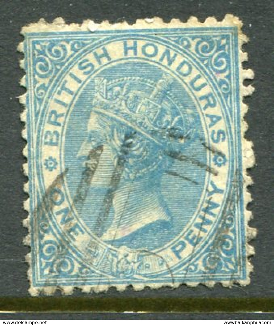 1872 British Honduras 1d Wmk Crown CC Used Sg 5 - Britisch-Honduras (...-1970)