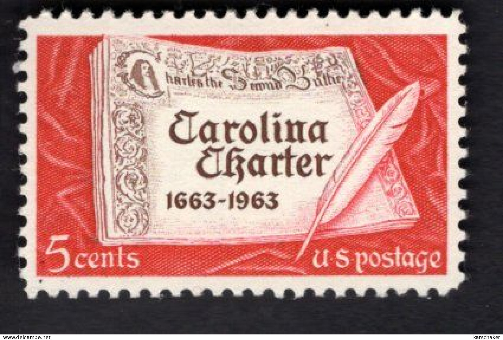 202325916 1963 SCOTT 1230 (XX) POSTFRIS MINT NEVER HINGED   -  CAROLINA CHARTER - Unused Stamps