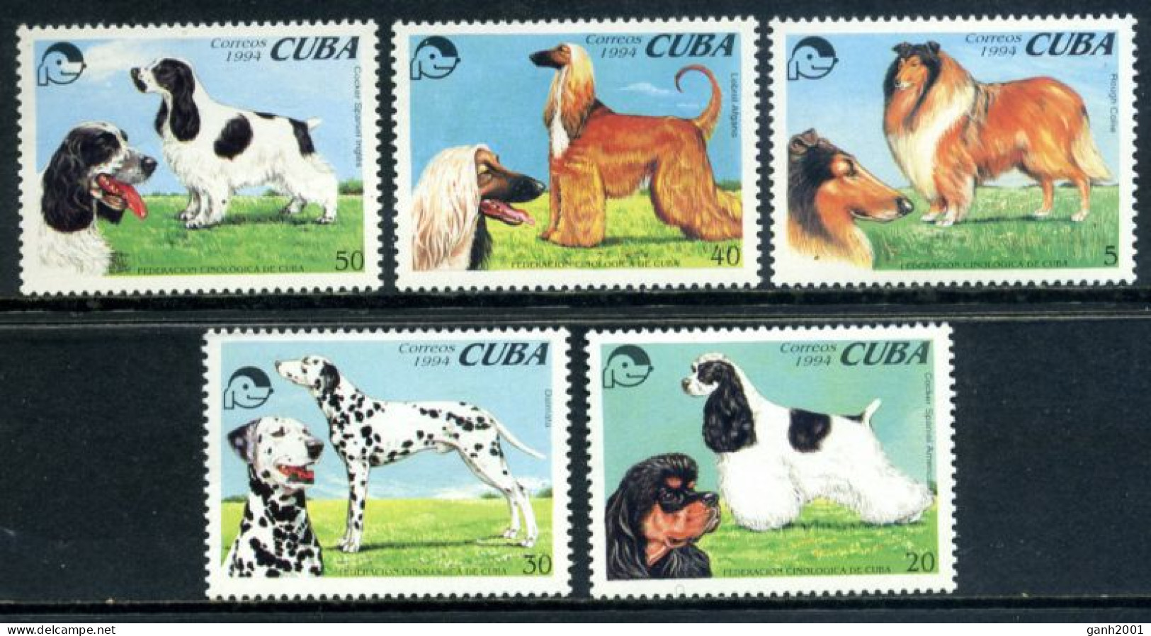 Cuba 1994 / Dogs MNH Hunde Perros Chiens / Ef37  C1-4 - Honden