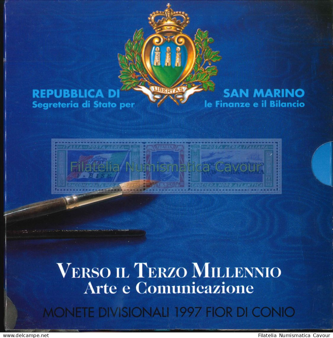 1997 - FDC DIVISIONALE + 1000 L. ARGENTO - Saint-Marin