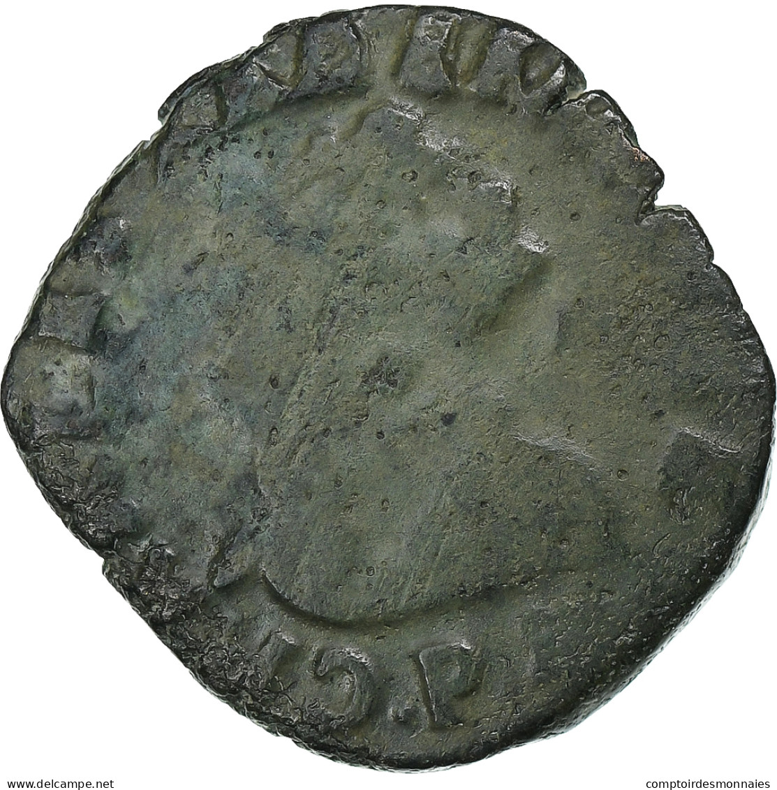 France, Charles X, Double Tournois, 1594, Dijon, Cuivre, TB, Gadoury:510 - 1589-1610 Heinrich IV.