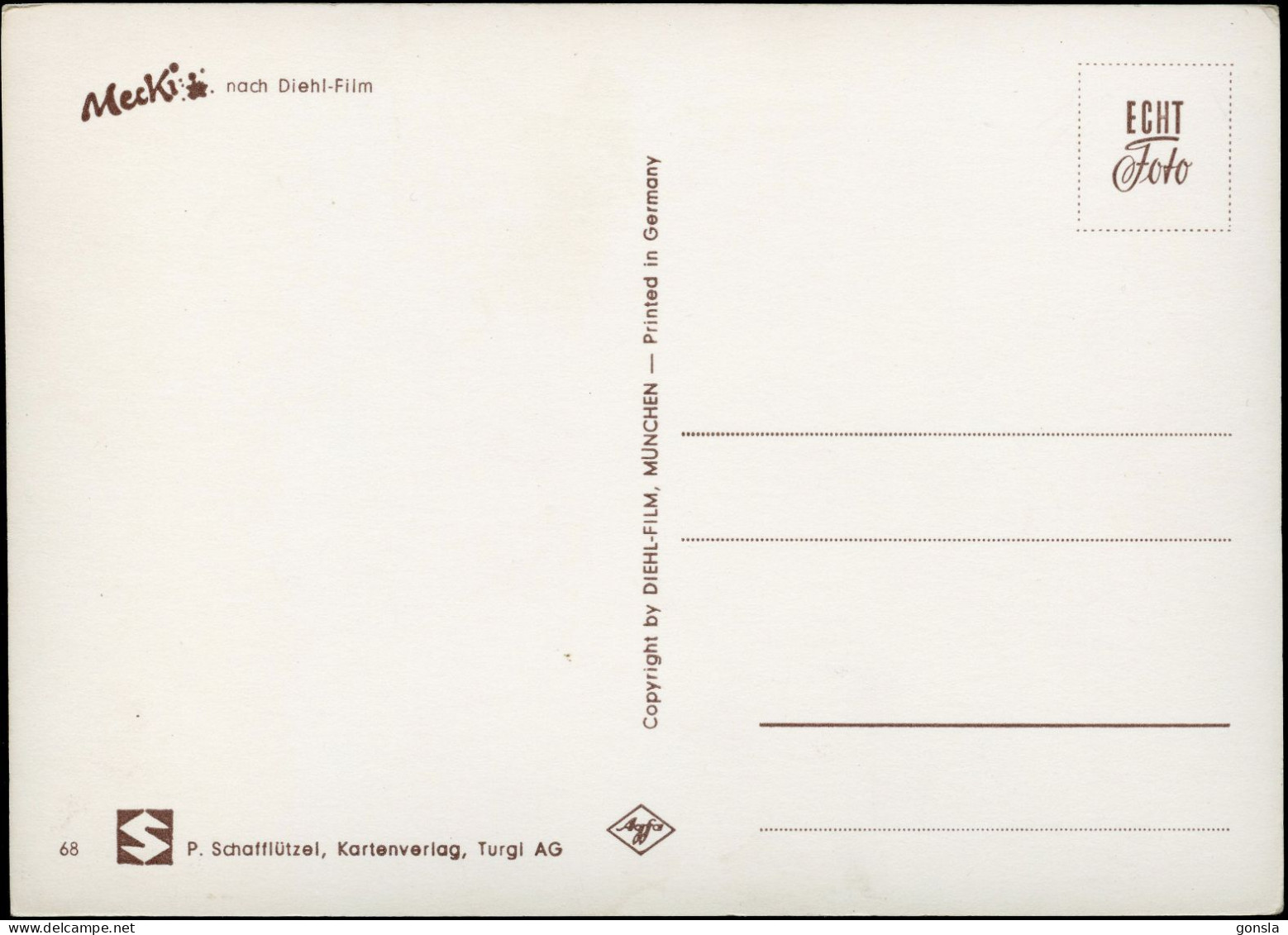 MECKI Vers 1960 "Die Axt Im Klaus…" - Mecki