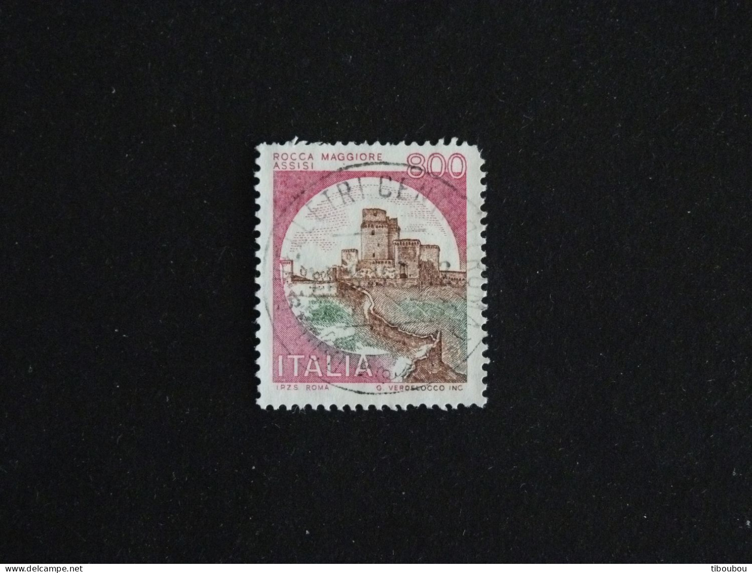 ITALIE ITALIA YT 1454 OBLITERE - FORTERESSE MAGGIORE ASSISE PEROUSE - 1971-80: Used