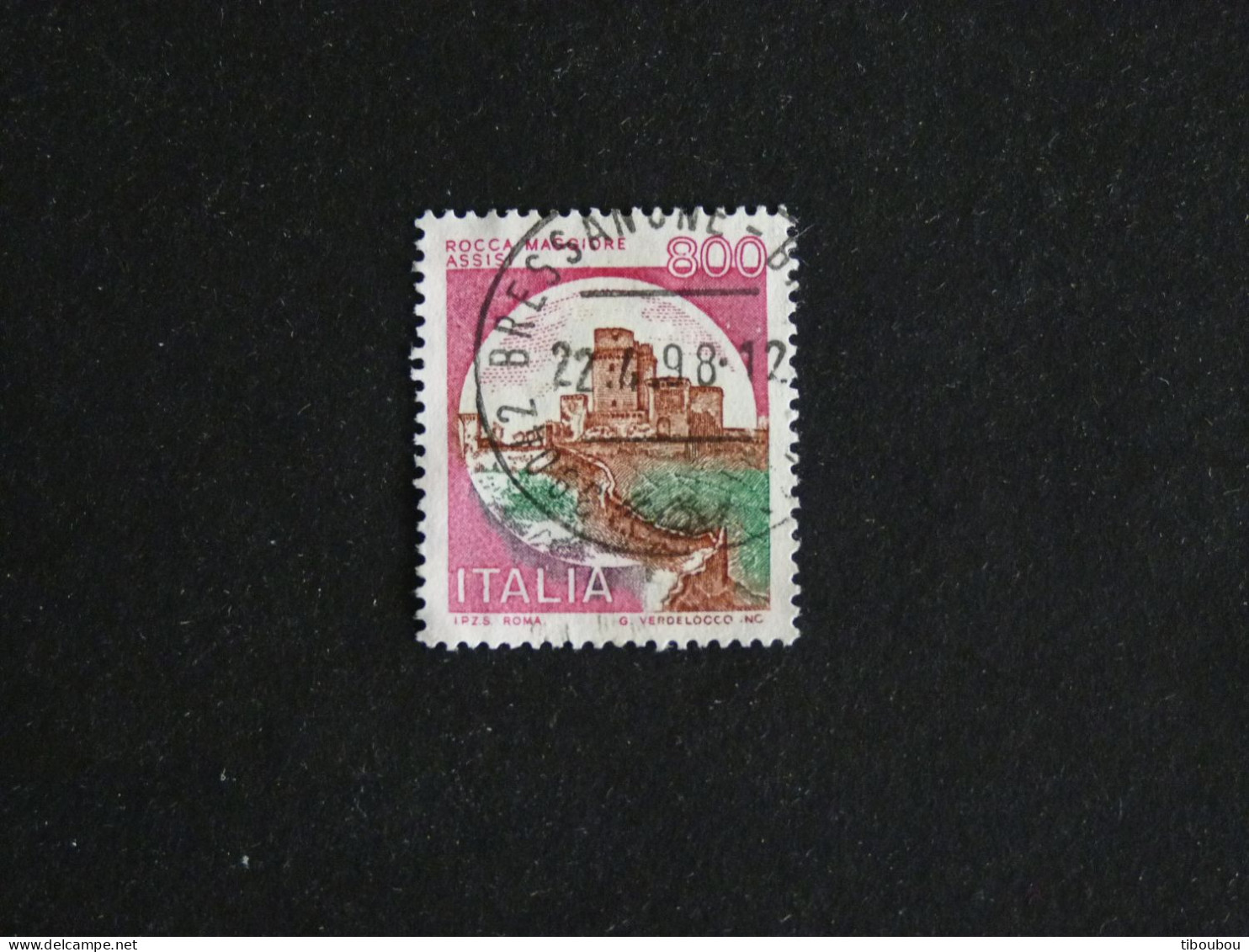 ITALIE ITALIA YT 1454 OBLITERE - FORTERESSE MAGGIORE ASSISE PEROUSE - 1971-80: Afgestempeld