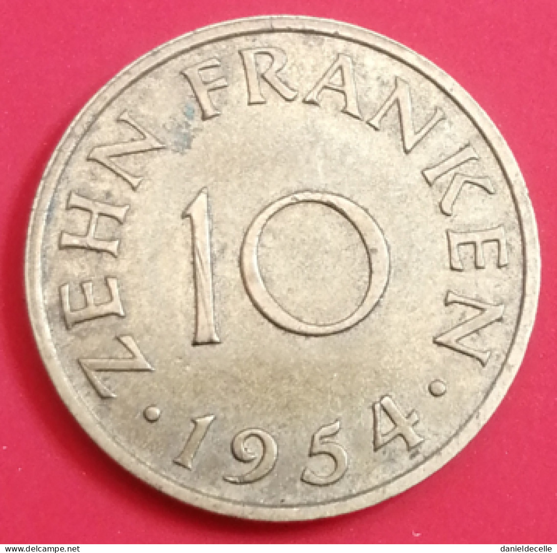 10 Franken Saarland 1954 (Allemagne) - 10 Franken