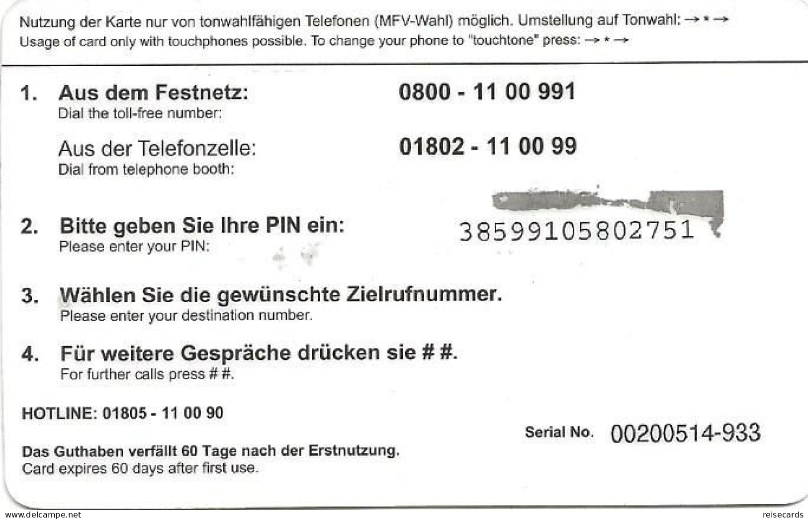 Germany: Prepaid Euro For Europe - Cellulari, Carte Prepagate E Ricariche