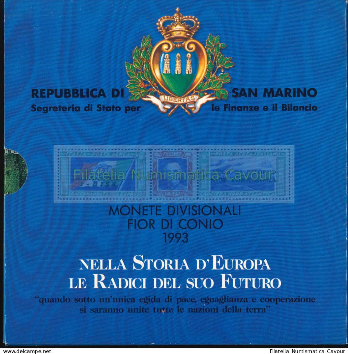 1993 - FDC DIVISIONALE + 1000 L. ARGENTO - Saint-Marin