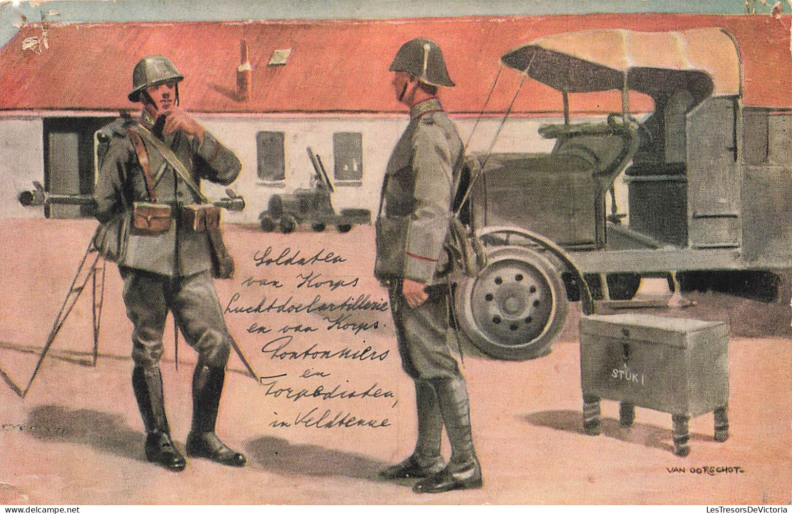 MILITARIA - Soldaten Van Korps Luchtdoelartillerie - Carte Postale Ancienne - Other & Unclassified