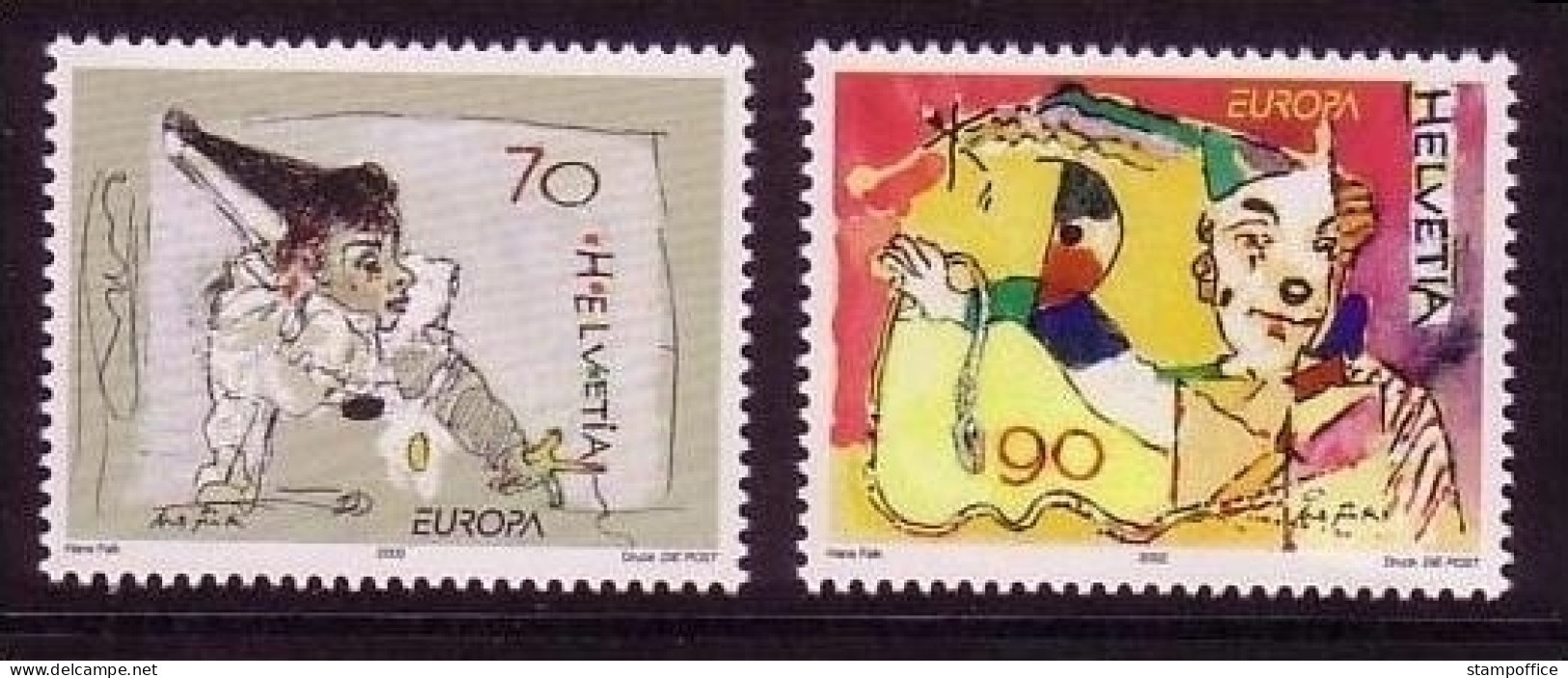 SCHWEIZ MI-NR. 1794-1795 POSTFRISCH(MINT) EUROPA 2002 ZIRKUS - 2002