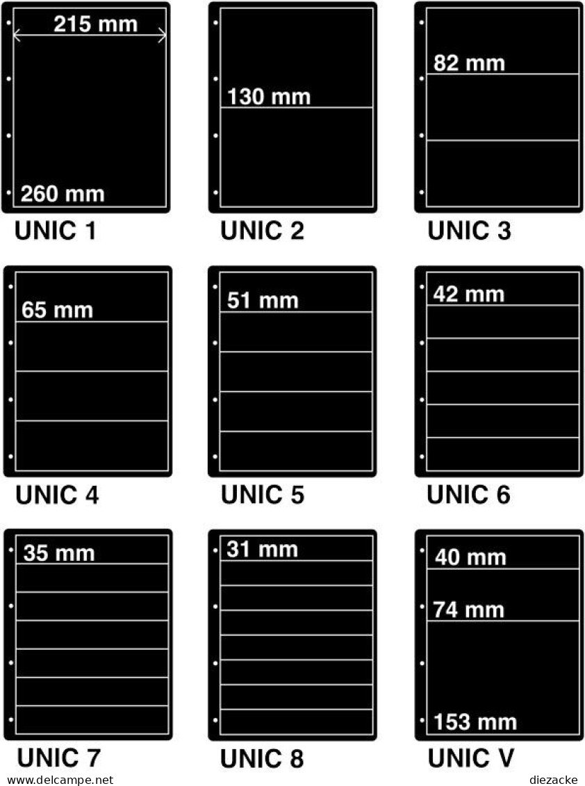 DAVO Kosmos 9 Einsteckblätter UNIC - Sortiment DV29710 Neu ( - Other & Unclassified