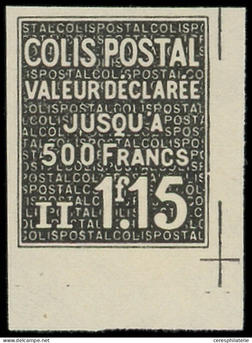 ** COLIS POSTAUX  (N° Et Cote Maury) - 151  1f15 Noir, NON DENTELE Cdf (Yvert N°164b), TB - Ongebruikt