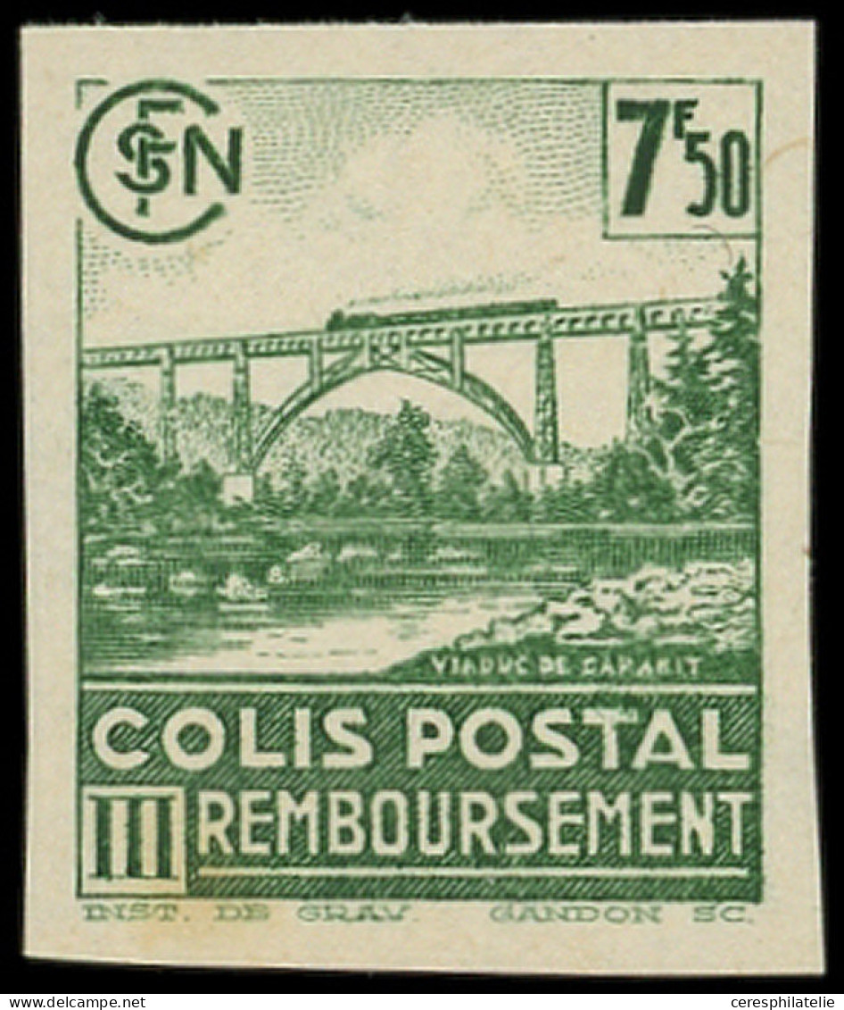 ** COLIS POSTAUX  (N° Et Cote Maury) - 177  Remboursement, 7f50 Vert, NON DENTELE, TB - Nuevos