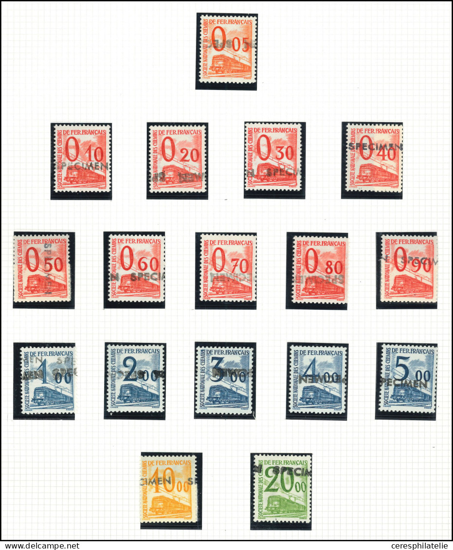 ** COLIS POSTAUX  (N° Et Cote Maury) - Timbres Pour Petits Colis 65a/81a : La Série De 17 Valeurs Surch. SPECIMEN, TB - Other & Unclassified