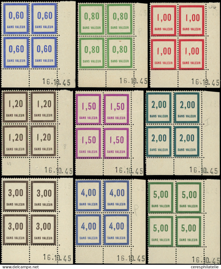 ** Spécialités Diverses - FICTIFS F47/F60, En BLOCS De 4 CD, TB - Phantomausgaben