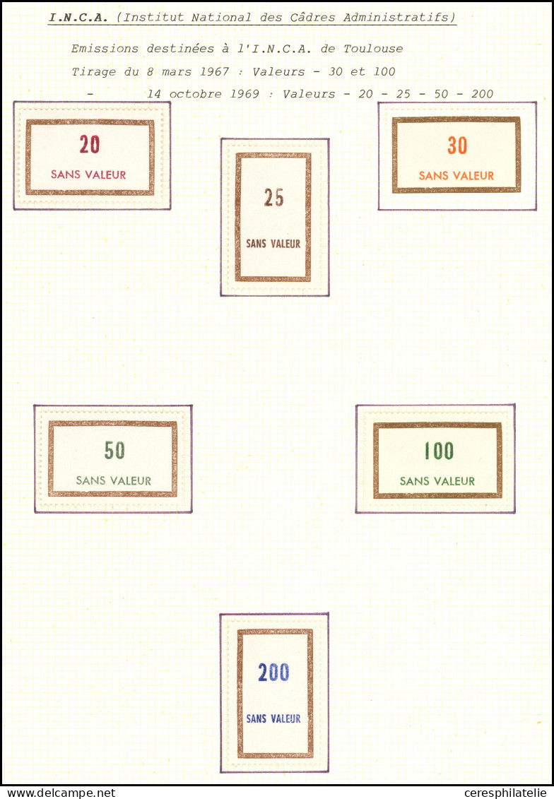 Spécialités Diverses - FICTIFS INCA De Toulouse, N°9/18 ** Et 19/24 *, TB - Phantom
