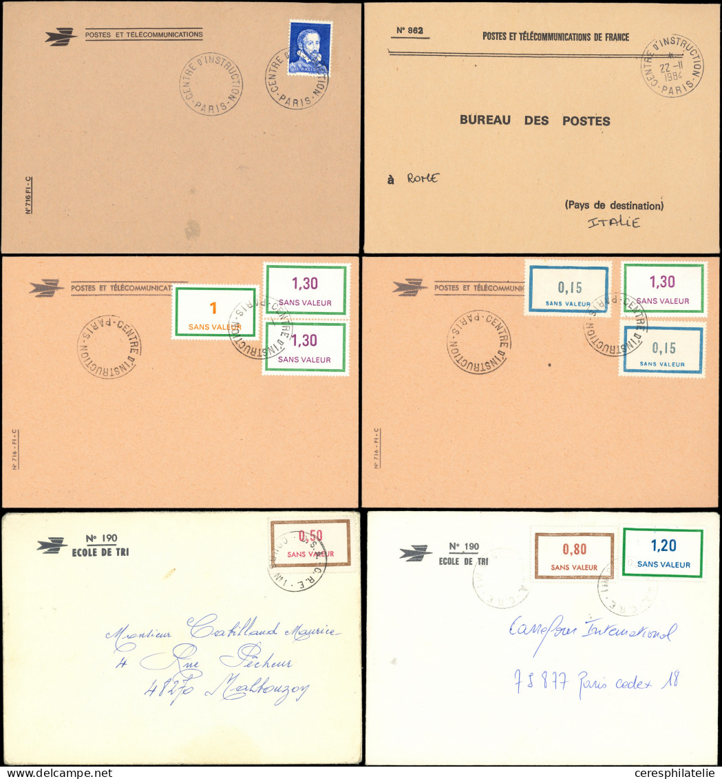Spécialités Diverses - FICTIFS 2 Carnets N°FC3 Et FC5 De 1973 ET 1976 + 6 Lettres Des Cours D'Instruction, TB - Phantom