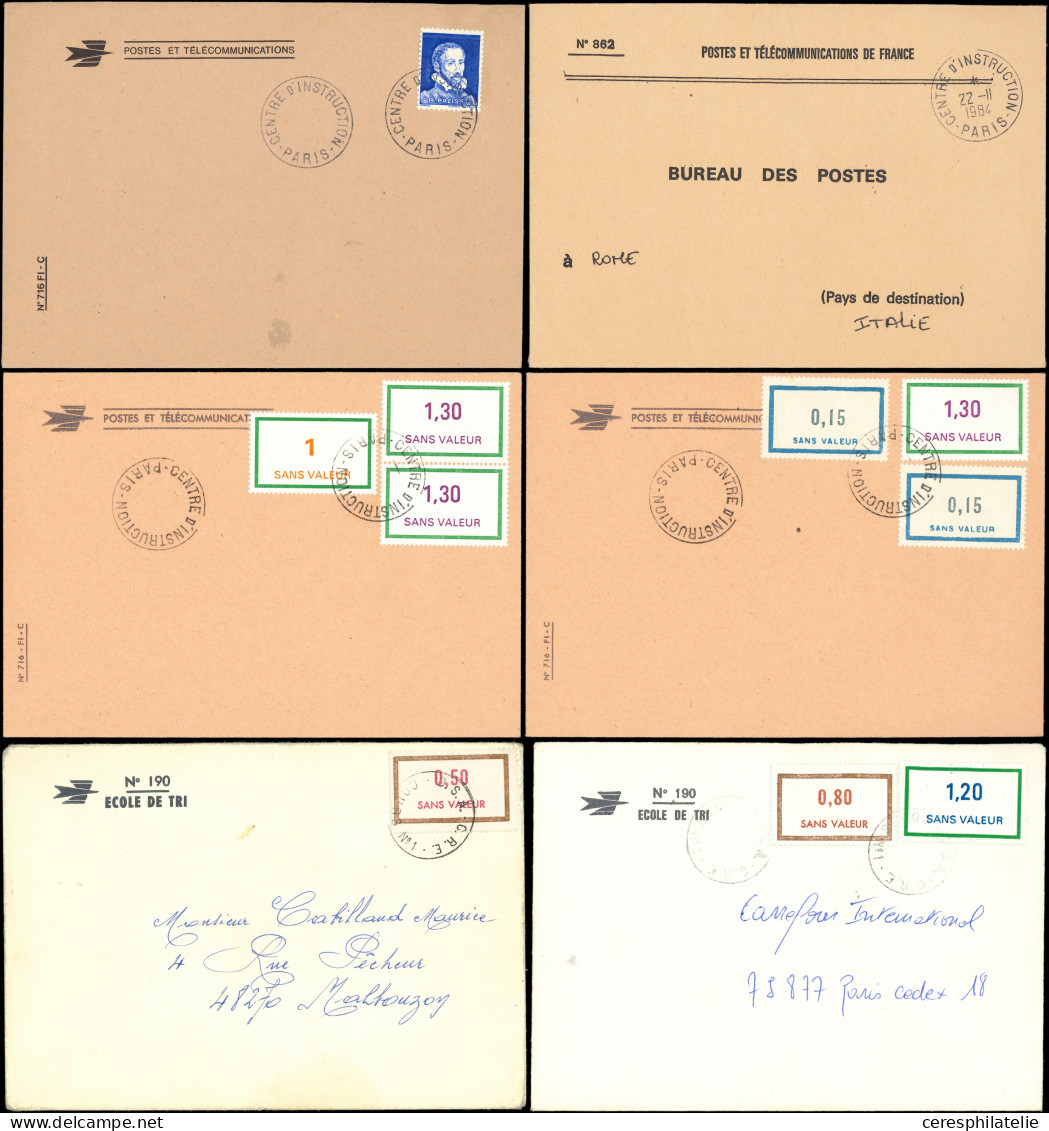 Spécialités Diverses - FICTIFS 2 Carnets N°FC3 Et FC5 De 1973 ET 1976 + 6 Lettres Des Cours D'Instruction, TB - Fictifs