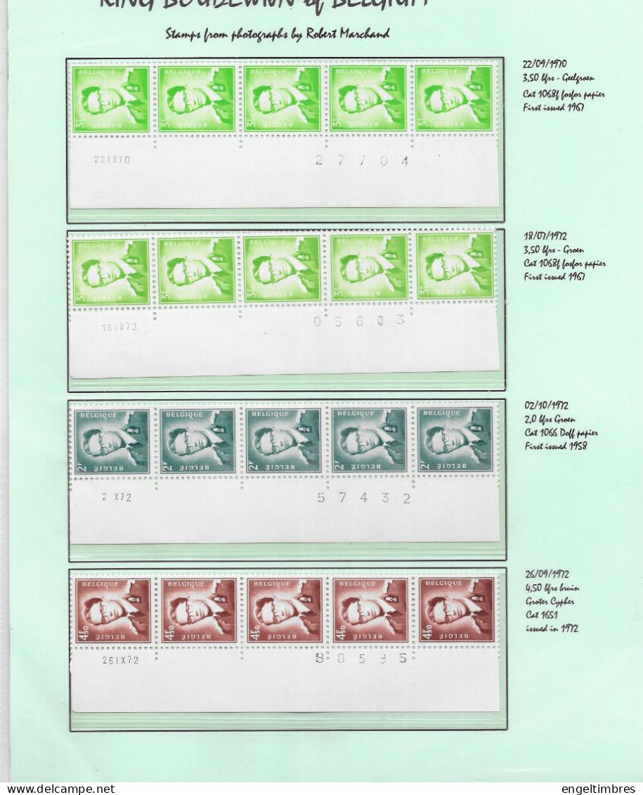 Belgium -  Marchand 4 Vertical Strips -    Elks Van 5 Stamps : SEE/ZIE Notas/Scans - Ungebraucht