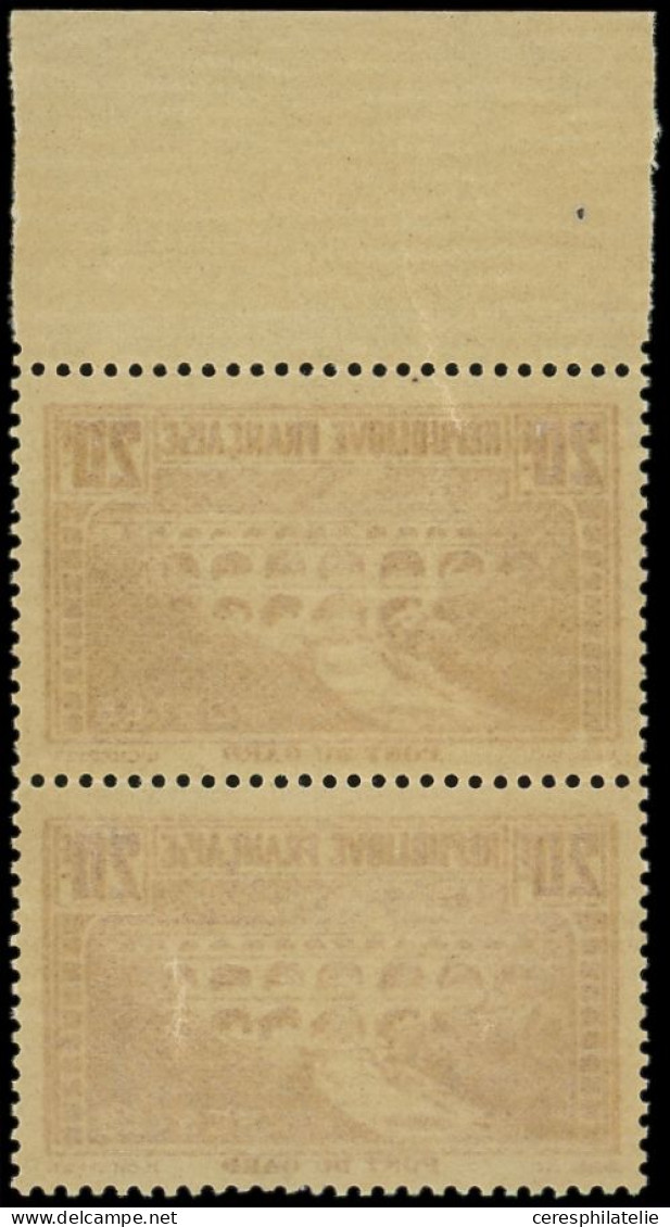 ** VARIETES - 262f  Pont Du Gard, 20f. Chaudron, T IIA Et T IIB Se Tenant Verticalement, TB - Unused Stamps