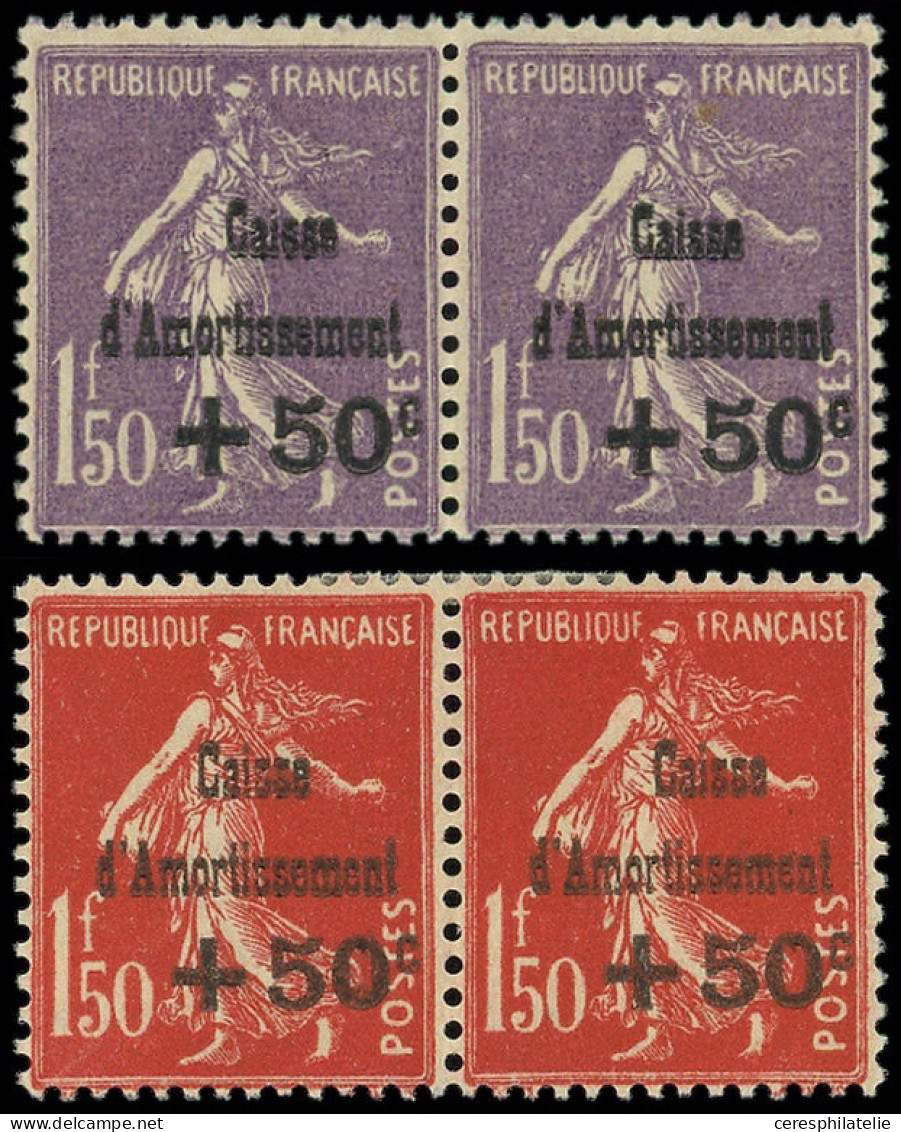 * VARIETES - 268a Et 277a Amortissement, C AU DESSUS De T Tenant à Normal, TB - Unused Stamps