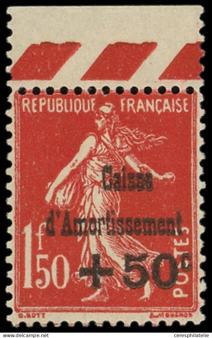 ** VARIETES - 277a  5ème Série Amortissement, +50c. S. 1f.50, C AU DESSUS Du 1er T., Bdf, TB - Nuovi