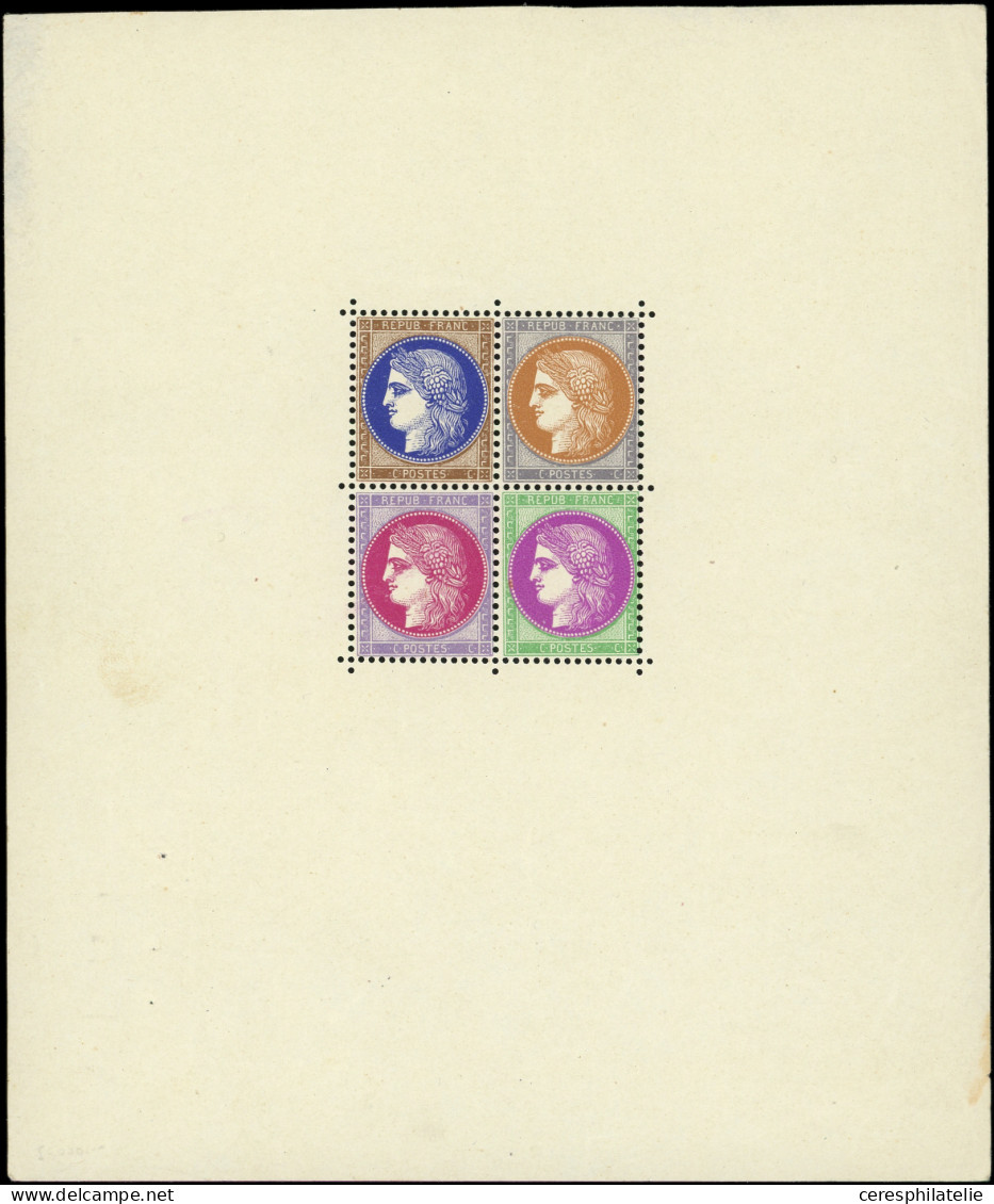 ** VARIETES - 348/51 Pexip, Centre Du Bloc, Cadre Et Nuances NON ADOPTES, Ch. Sur Les Bords, TTB - Unused Stamps