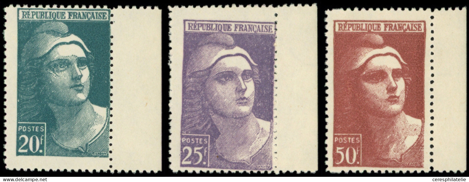 ** VARIETES - 730a, 731b Et 732a, FAUX D'Italie, TB - Unused Stamps