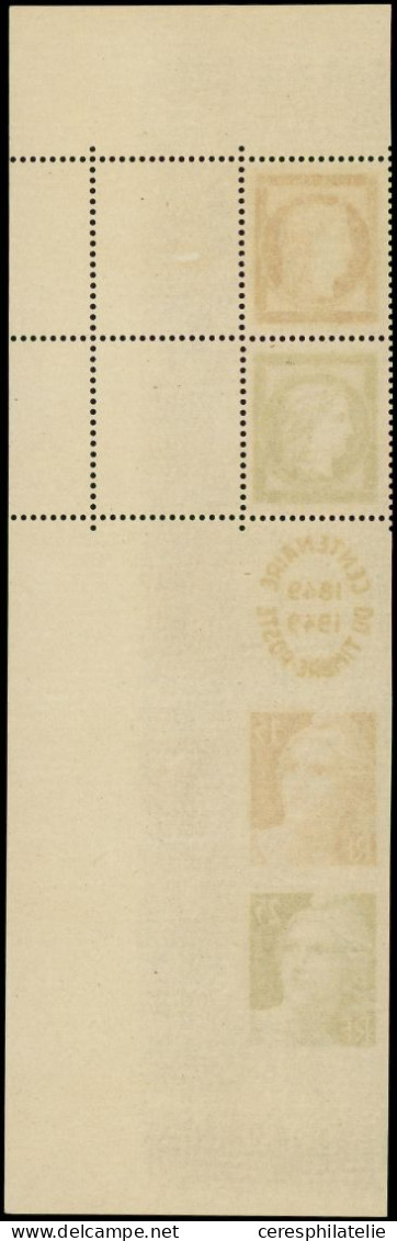 ** VARIETES - 830/33 Centenaire, La Bande DENTELURE INVERSEE, Bdf, Superbe - Unused Stamps